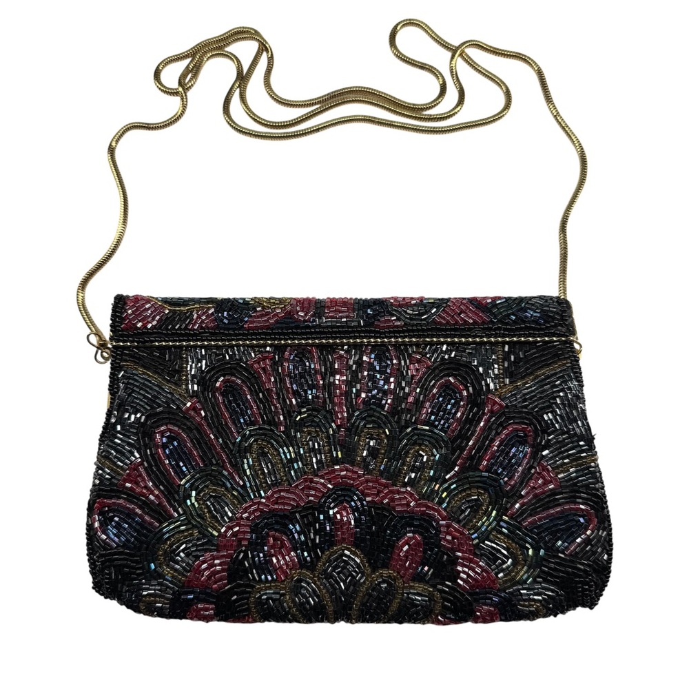 Beaded Clutch With Strap Bag